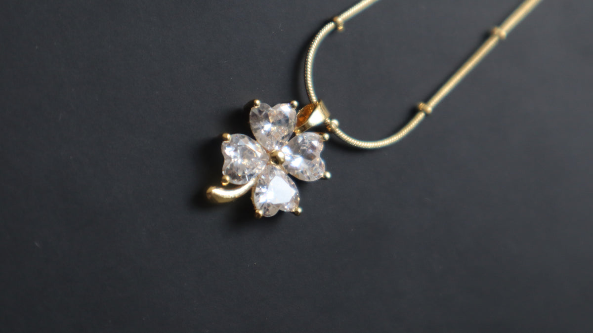 Crystal Four-Leaf Clover Pendant