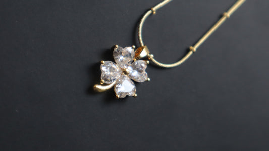 Crystal Four-Leaf Clover Pendant